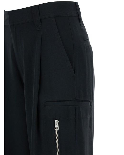 AMI Black Loose Cargo Pants