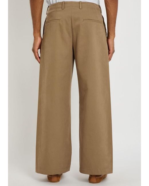 Our Legacy Natural Bridge Wide-Leg Chino Trousers for men