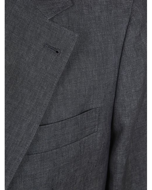 Brunello Cucinelli Blue Single-Breasted Suit Set for men