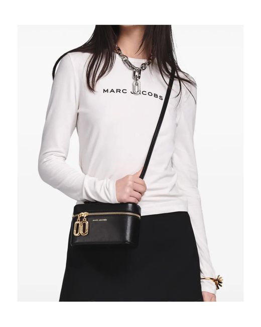 Marc Jacobs Black Scene Logo Lettering Vanity Bag