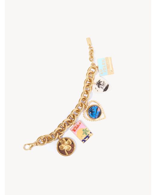 Chloé Metallic Chloé Postcards Chunky Chain Bracelet