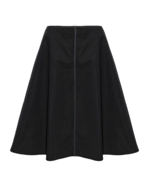 Marni Black A-Line Flared Skirt
