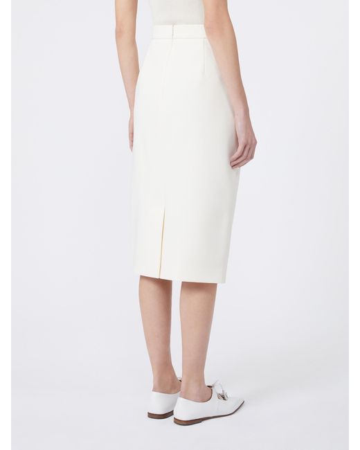 Max Mara White Pencil Skirt