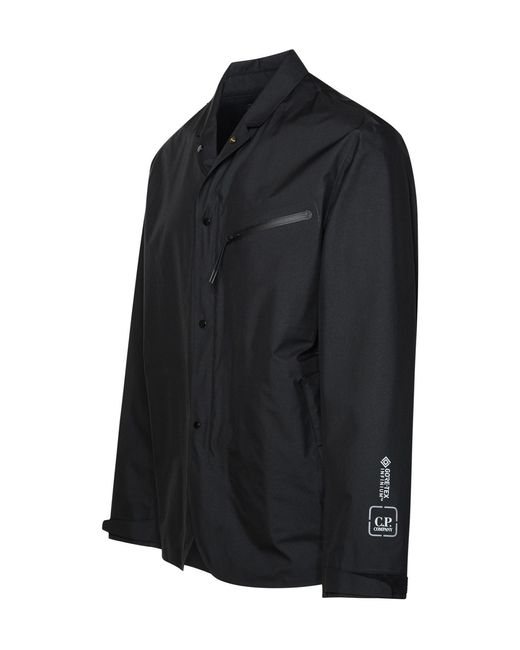 C P Company Black Goretex Nylon Blazer for men