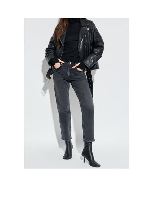 Stand Studio Black Romy Leather Jacket