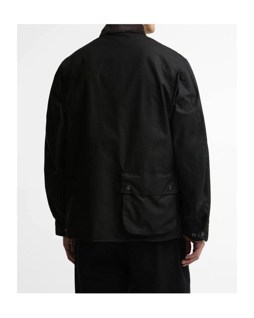 Barbour Black Brake Line Waxed Jacket for men
