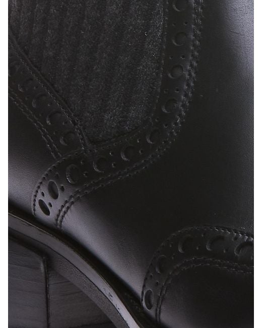 Santoni Black Sock-Style Slip-On Ankle Boots