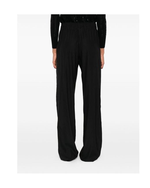 Ermanno Scervino Black Lace-Insert Drawstring Trousers