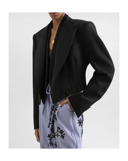 Dolce & Gabbana Black Sicilia Double-Breasted Blazer