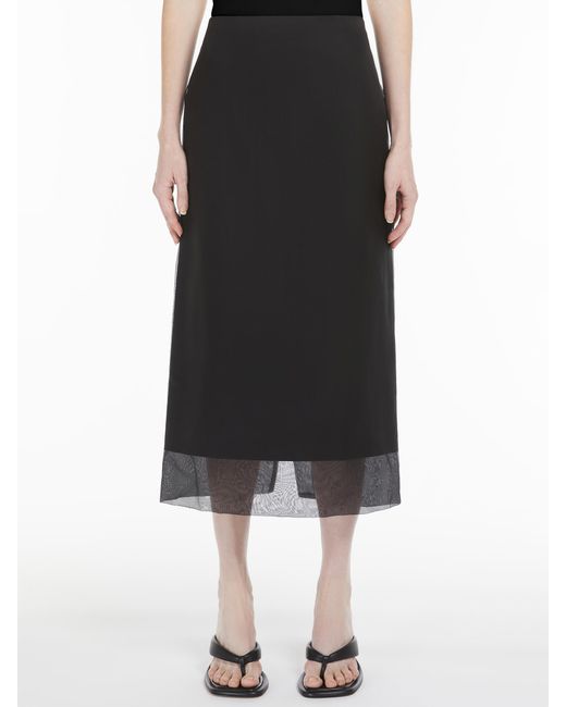 Sportmax Black Zip Detailed High Waist Skirt