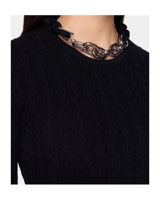 Rabanne Black Chain Detail Knitted Long Dress
