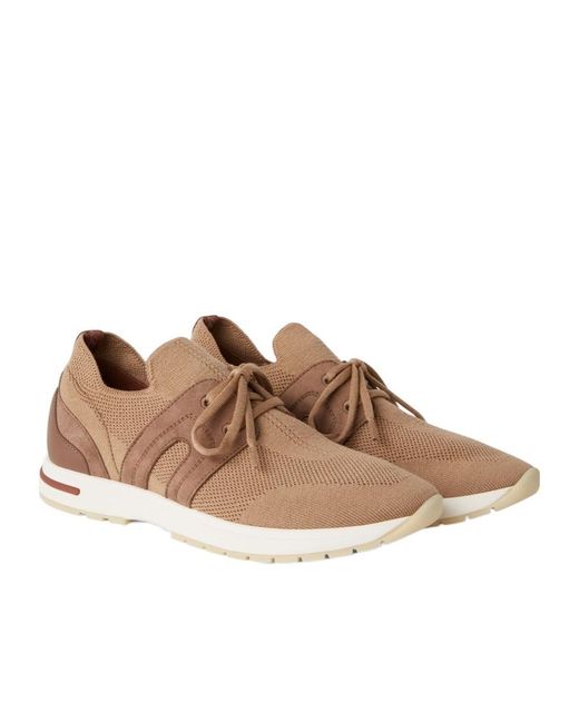 Loro Piana Brown Flexy Walk Sneakers