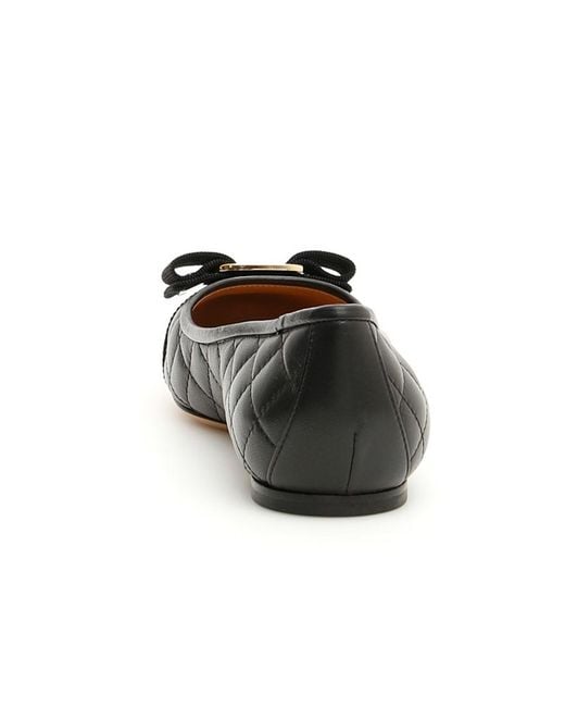 Ferragamo Black Ferragamo Varina Ballet Flats