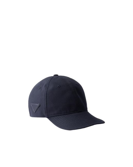 Prada Blue Technical Fabric Baseball Cap for men