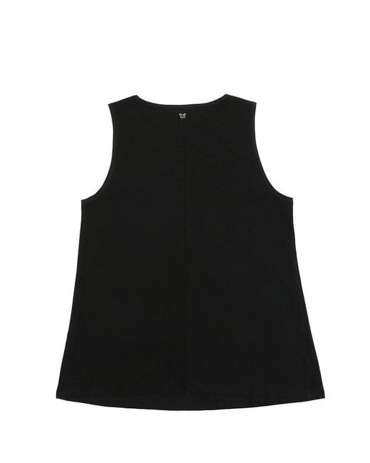 Weekend by Maxmara Black Round-Necked Sleeveless Dress