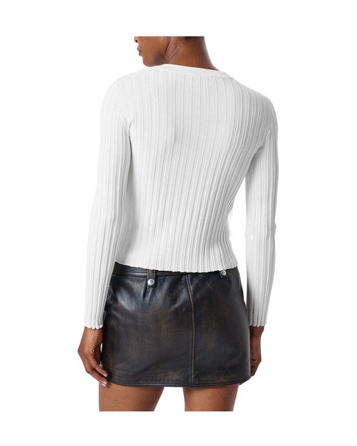 McQueen White Simple Knitted Sweater