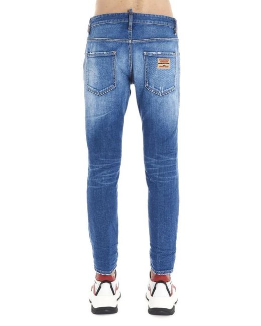DSquared² Blue Logo Label Jeans for men