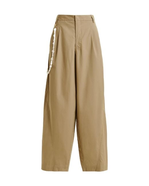 Essentiel Antwerp Natural Casual Pants With Belt Loops