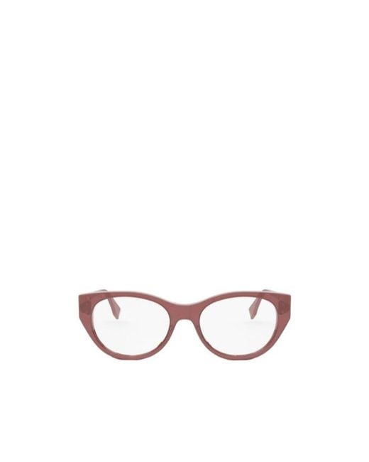 Fendi White Eyewear Ff Diamonds Cat-Eye Frame Glasses for men