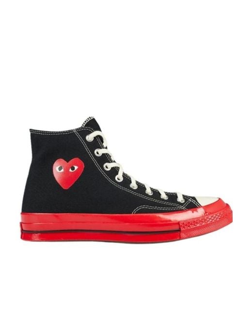 COMME DES GARÇONS PLAY Red High-Top Casual Sneakers for men
