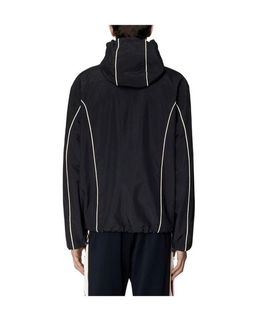 DIESEL Black J-Hives Logo-Appliqué Hooded Jacket for men