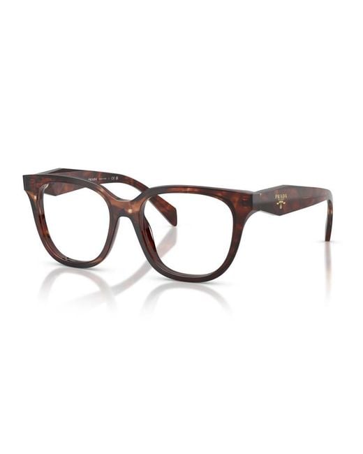Prada White Eyewear Oval Frame Glasses