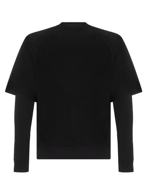 DSquared² Black Double-Layer Logo Sweatshirt for men