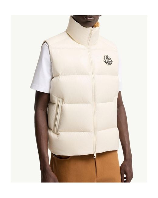 Moncler White Belice Down Gilet for men