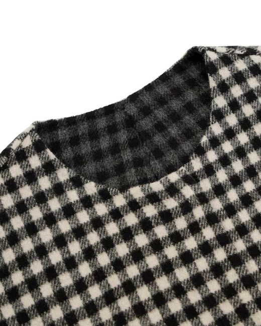Weekend by Maxmara Black Plaid Double-Sided Short Coat