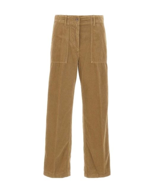 Aspesi Natural Straight-Leg Casual Trousers