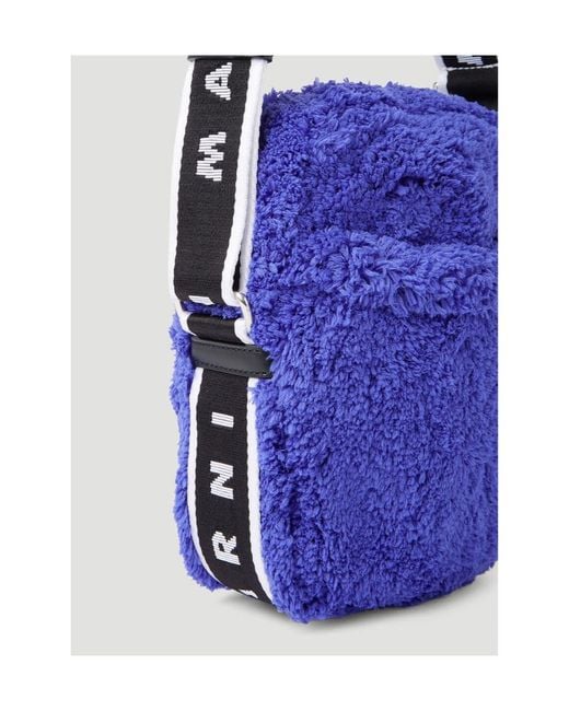 Marni Blue Terry Shoulder Bag for men
