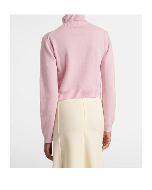 Jil Sander Pink Turtleneck Sweater