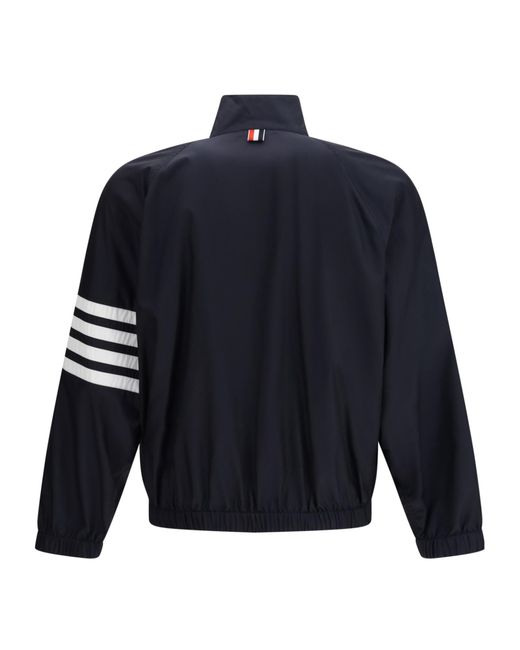 Thom Browne Blue 4-Bar Stripe Zipped Jacket for men