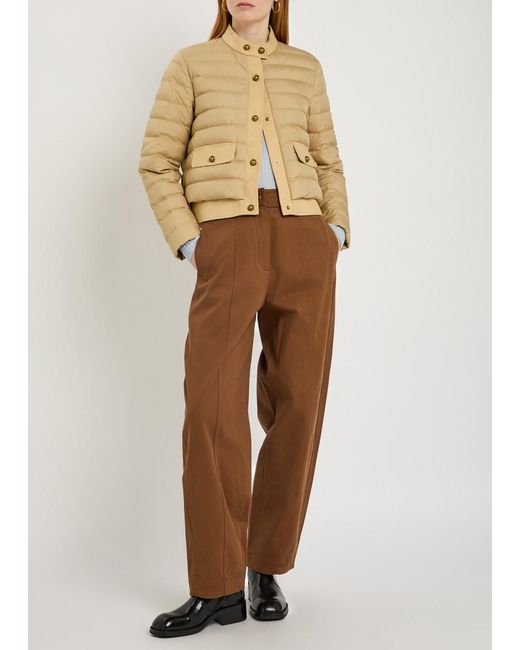 Moncler Natural Mixed-Edge Down Jacket