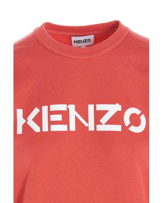 KENZO Pink Logo-Print Sweatshirt