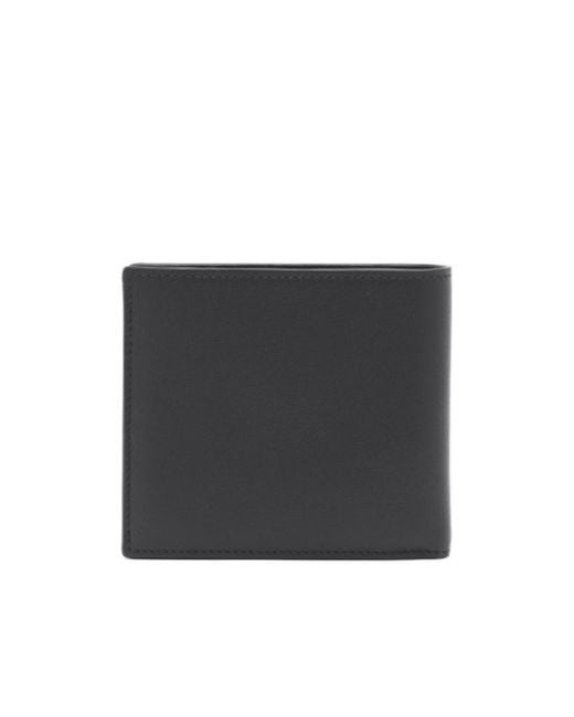 McQueen Black Logo Plaque Bi-Fold Wallet for men