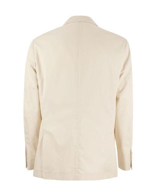 Brunello Cucinelli Natural Single-Breasted Jacket for men
