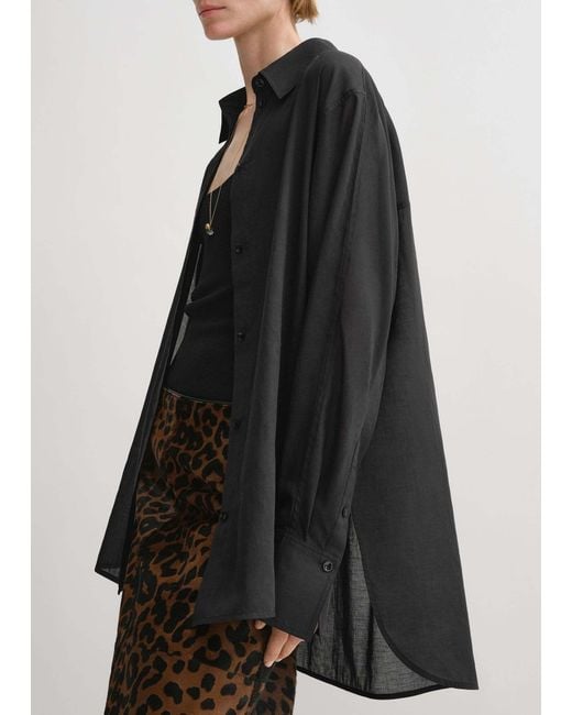 Totême Black Totême Kimono Sleeved Shirt