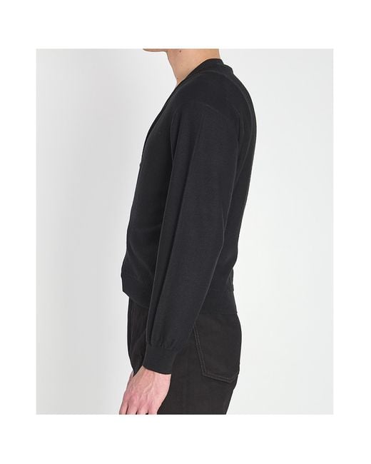 Lemaire Black Relaxed Twisted Cardigan for men