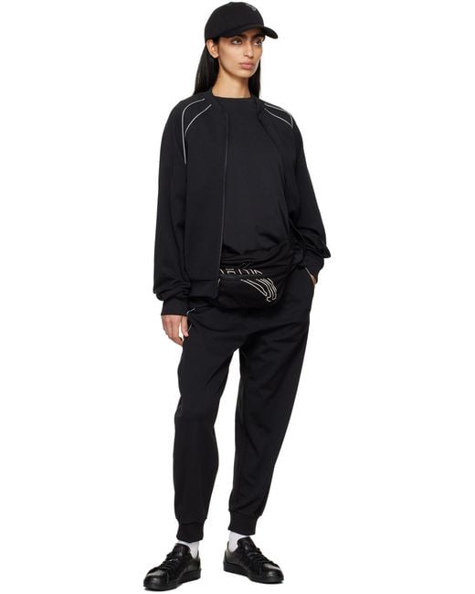 Y-3 Black Superstar Tapered Track Pants for men