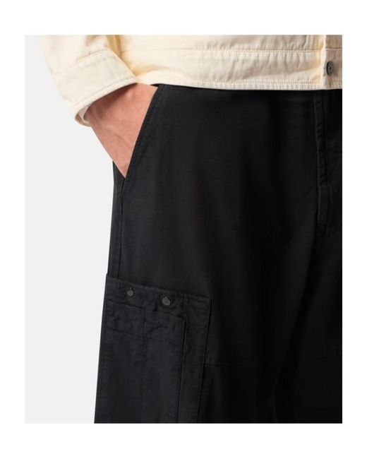 Stone Island Blue Logo Patch Cargo Pants for men