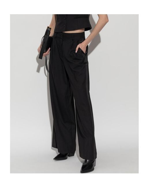 AllSaints Black Noa Wide-Leg Pants