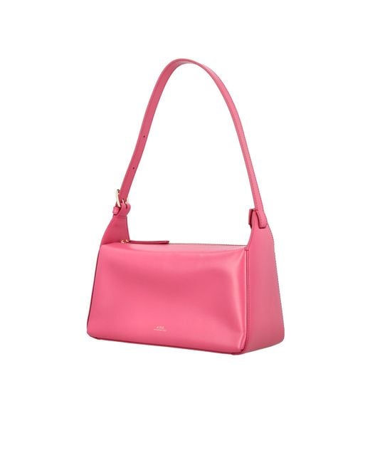 A.P.C. Pink Logo Shoulder Bag