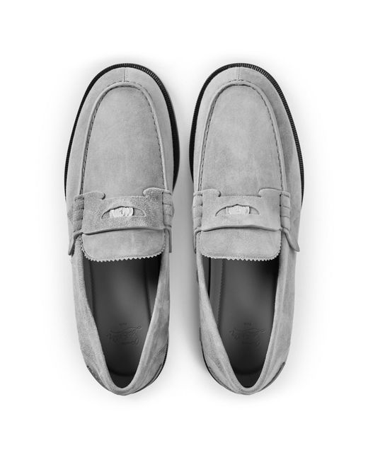 Christian Louboutin Gray Solid Color Loafers for men