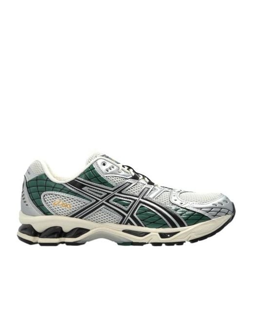 Asics Green Gel-Nimbus 10.1 Lace-Up Sneakers for men