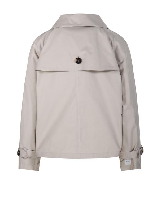 Max Mara Gray The Cube Mtctesoro Double-Breasted Short Jacket