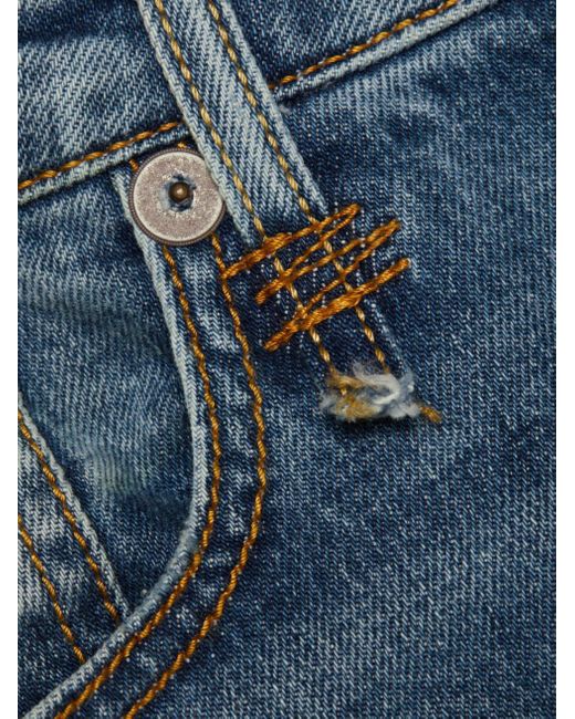 R13 Blue Mid-Rise Flared Jeans