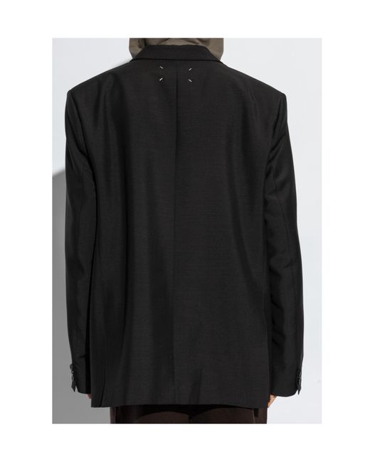 Maison Margiela Black Buttoned Open Blazer for men