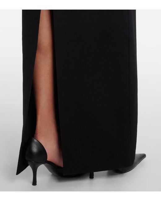 Roland Mouret Black Embellished Crepe Gown