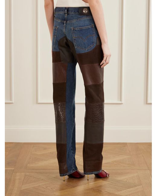 Versace Blue Patchwork Panelled Jeans